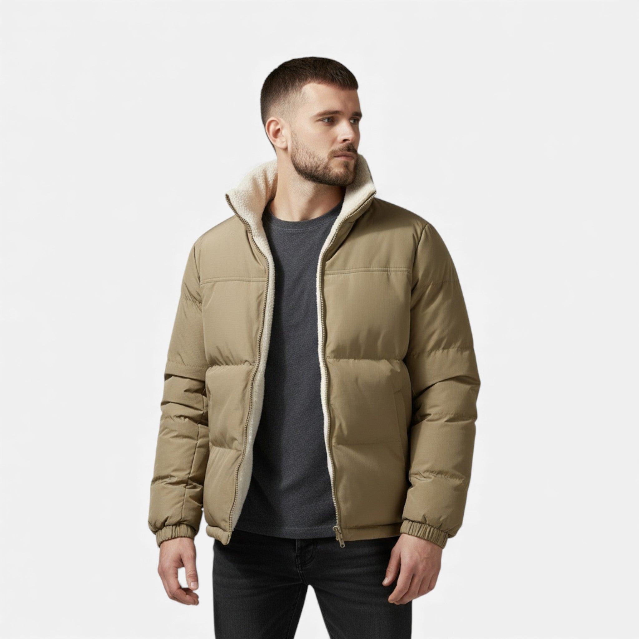 Maison Dresson | Dicke, flauschig gefütterte Winter-Steppjacke für Herren 1